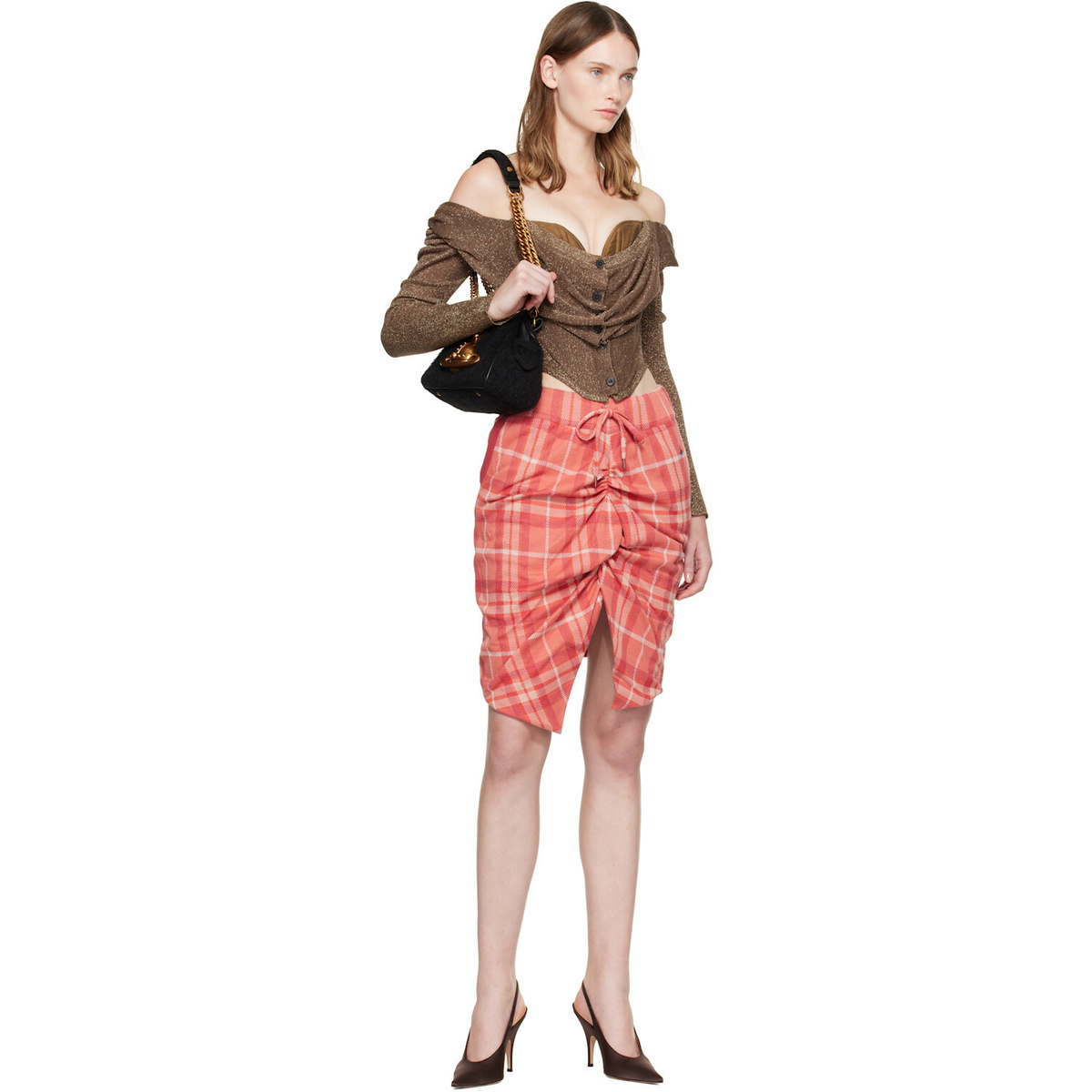 Vivienne Westwood Brown Bea Corset Cardi Top