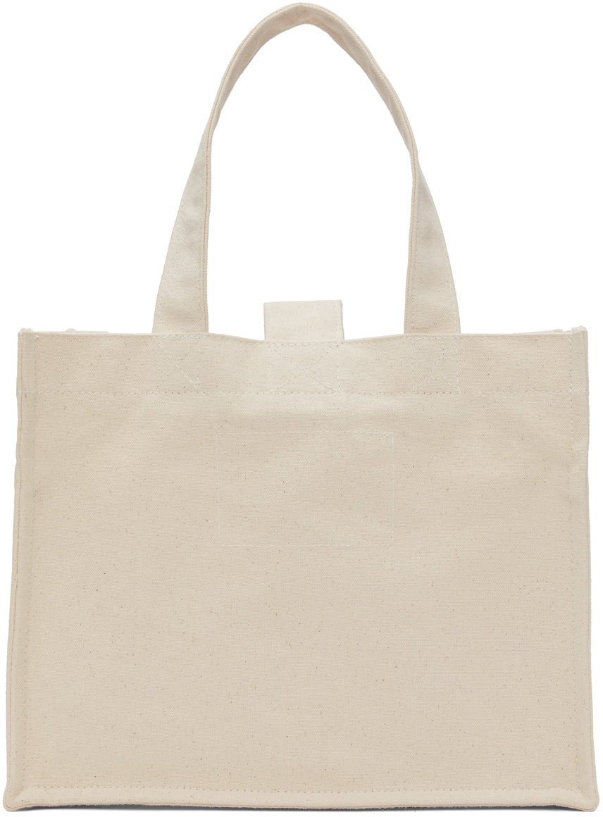 Camiel Fortgens Off-White Canvas Small Shopper Tote Camiel Fortgens