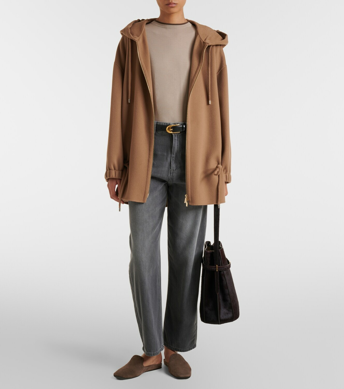 'S Max Mara Hooded virgin wool jacket