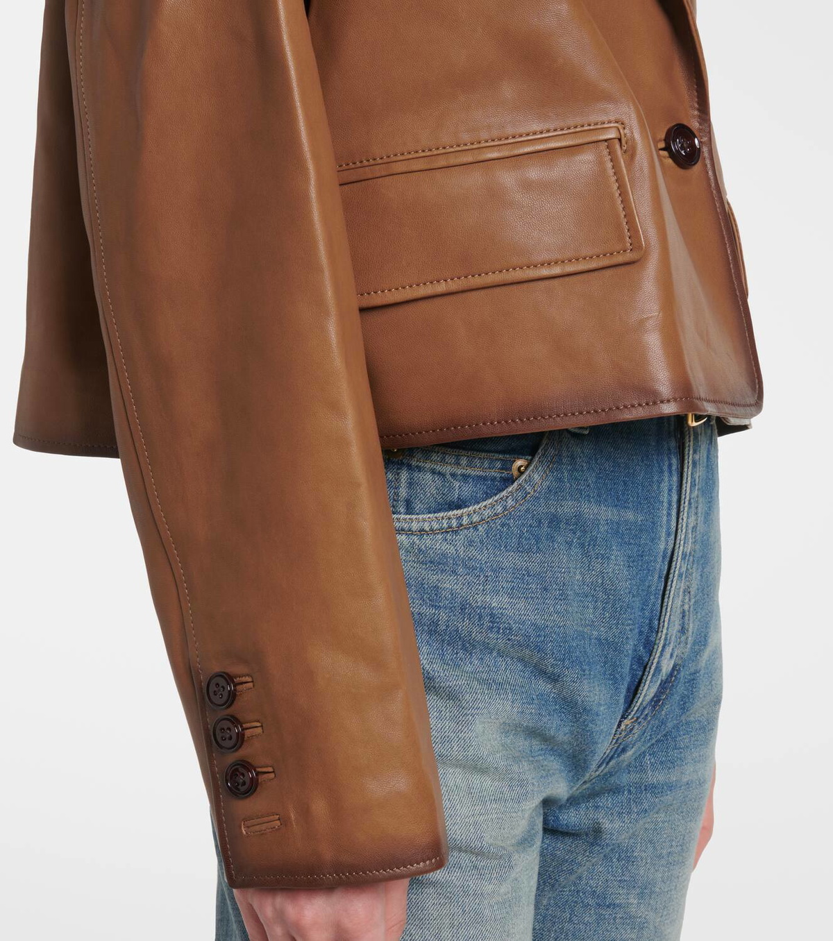 Dorothee Schumacher Cropped leather jacket