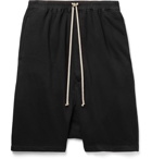Rick Owens - DRKSHDW Pods Fleece-Back Cotton-Jersey Drawstring Shorts - Black