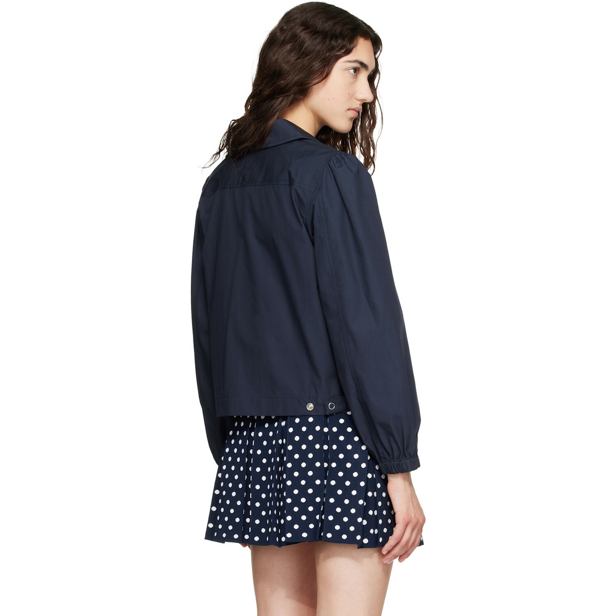 Sandy Liang Navy Necco Jacket