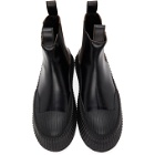 Jil Sander Black Vulcanised Chelsea Boots