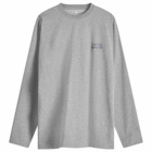 Snow Peak Men's Camping Club Long Sleeve T-Shirt in Marl Grey