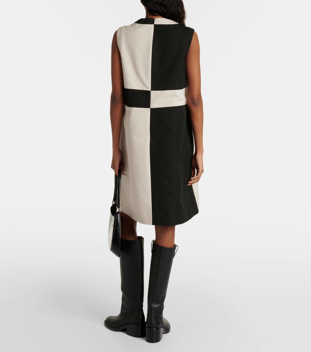 'S Max Mara Nausica cotton faille minidress