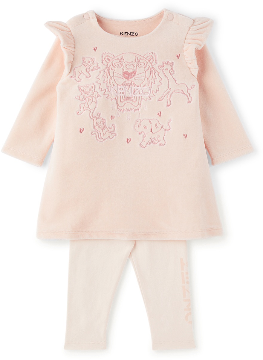 Photo: Kenzo Baby Pink Tiger Dress & Leggings Set