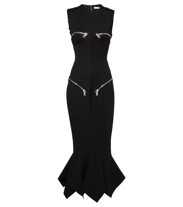 Photo: Area Zip-detail belted midi dress