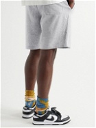 Nike - Sportswear Club Straight-Leg Cotton-Jersey Drawstring Shorts - Gray