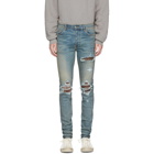 Amiri Indigo Animal Print MX1 Jeans