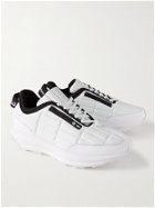 Dunhill - Aerial GT Grosgrain-Trimmed Quilted Leather Sneakers - White