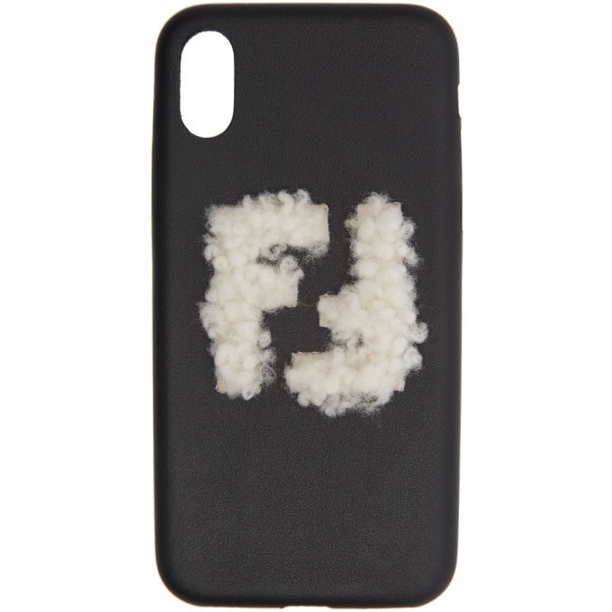 Photo: Fendi Black Shearling Forever Fendi iPhone X Case