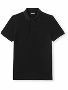 TOM FORD - Slim-Fit Garment-Dyed Cotton-Piqué Polo Shirt - Black