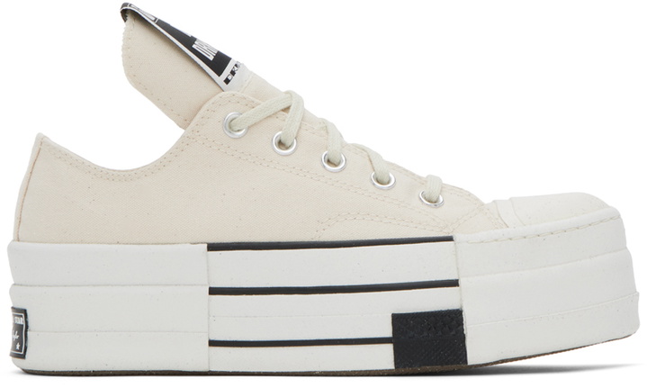 Photo: Rick Owens DRKSHDW Beige Converse Edition Drkstar Ox Low Top Sneakers