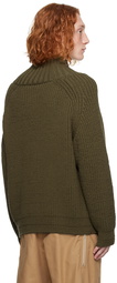 Jacquemus Green Le Raphia 'Le Cardigan Arco' Sweater