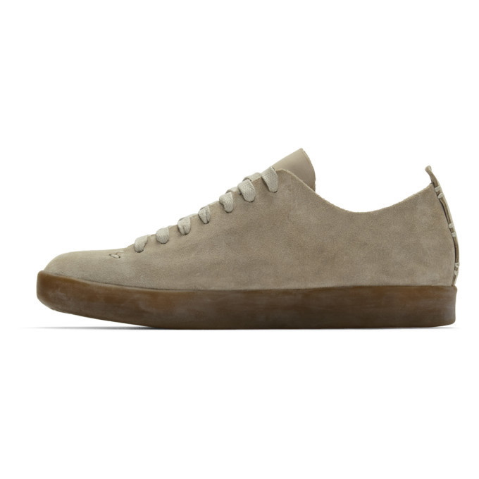 Feit Grey Suede Hand-Sewn Low Latex Sneakers Feit