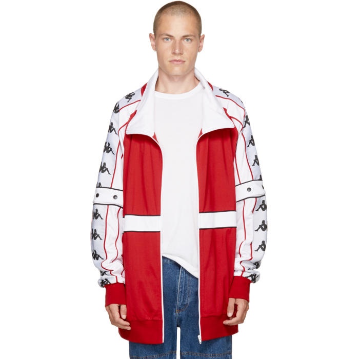 Photo: Faith Connexion Red and White Kappa Edition Zip-Up Jacket