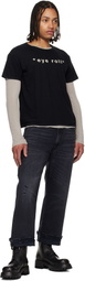 R13 Black 'Eye Roll' Boy T-shirt