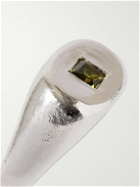 Seb Brown - Lozenge Recycled Silver Tourmaline Ring - Silver