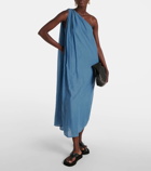 Velvet Diana one-shoulder cotton and silk maxi dress