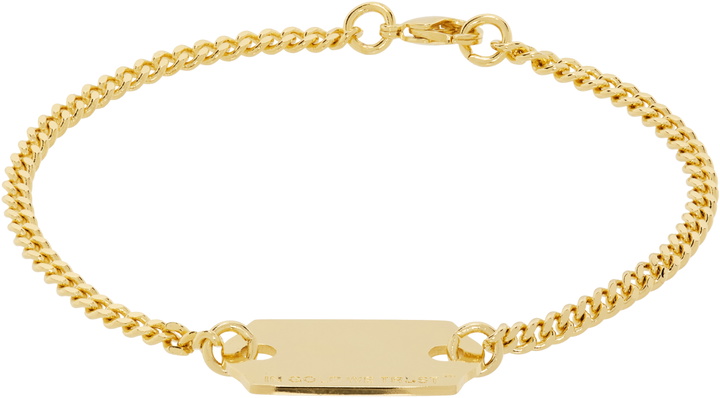 Photo: IN GOLD WE TRUST PARIS SSENSE Exclusive Gold Cable Price Tag Bracelet