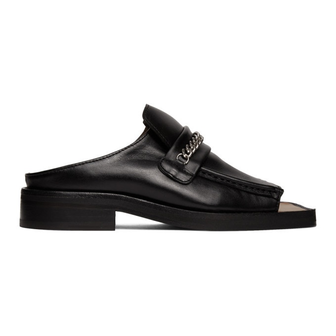 Photo: Martine Rose Black Open Toe Loafers