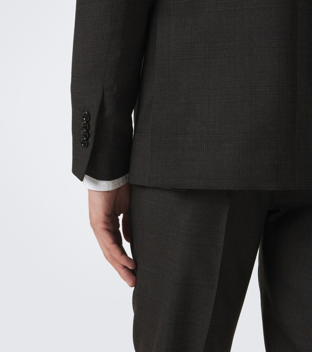 Lardini Checked double-breasted virgin wool suit