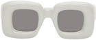 LOEWE Gray Inflated Rectangular Sunglasses