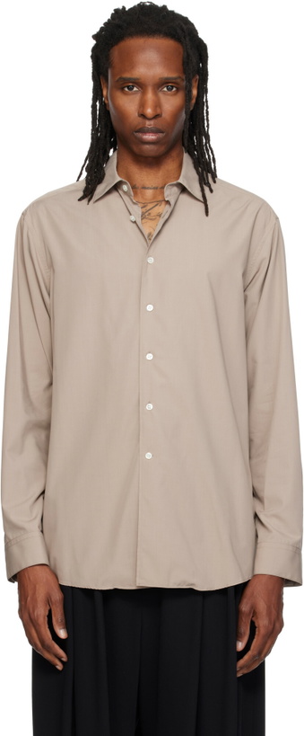 Photo: SOSHIOTSUKI Beige Rayon Oversized Shirt