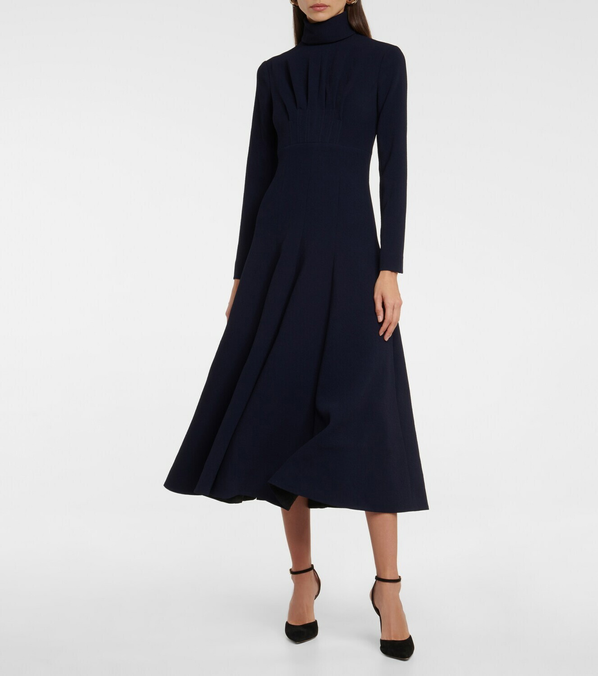 knee length dresses for ladies Jazz Pintuck Midi Dress - Periwinkle Blue Sky main image 0