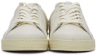 TOM FORD Off-White Grained Leather Warwick Sneakers