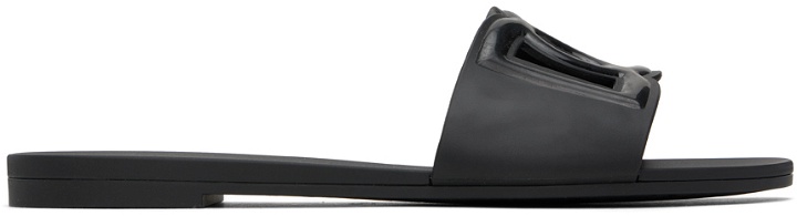 Photo: Dolce & Gabbana Black Beachwear Slides