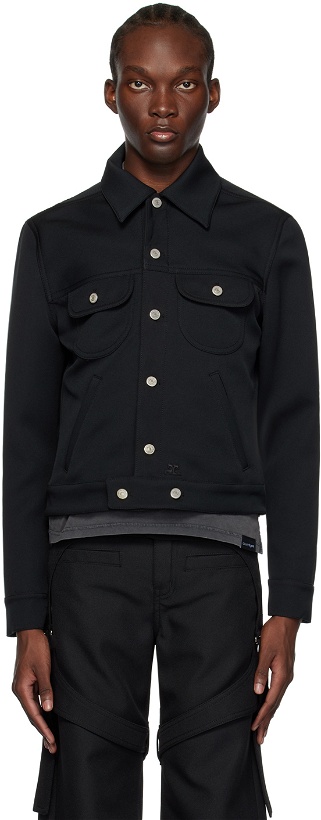 Photo: Courrèges Black Spread Collar Jacket