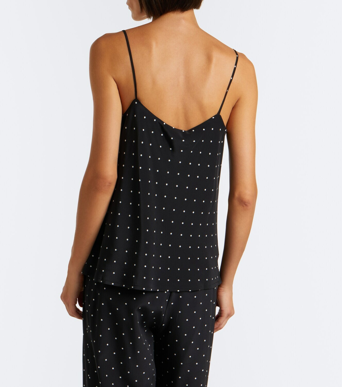 Asceno Matera polka-dot silk camisole