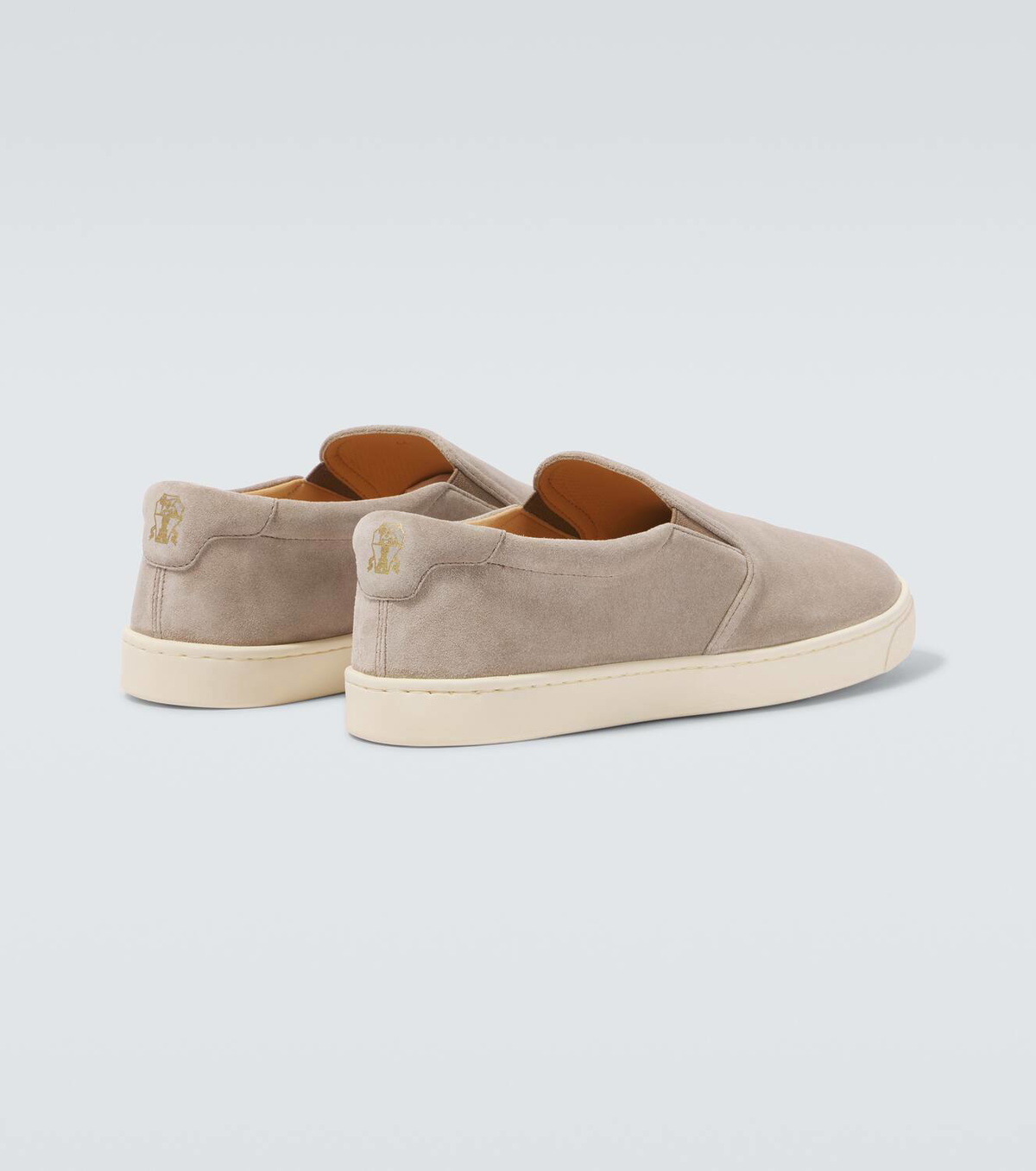 【Brunello Cucinelli】スエード slip-onスニーカー Brunello Cucinelli slip-on Sneakers | Grey | FARFETCH