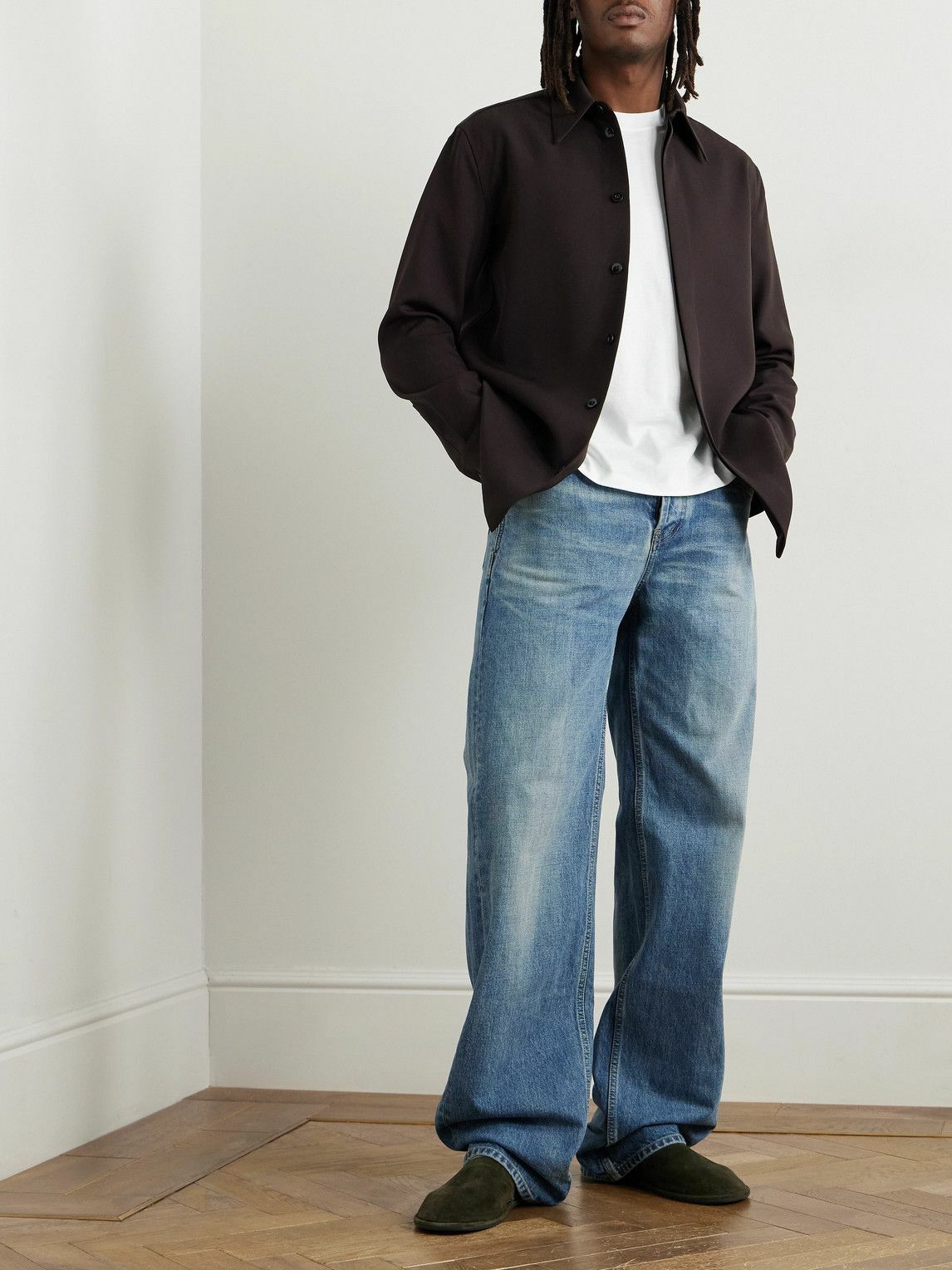 Sharp Wool Gabardine Shirt main image 1