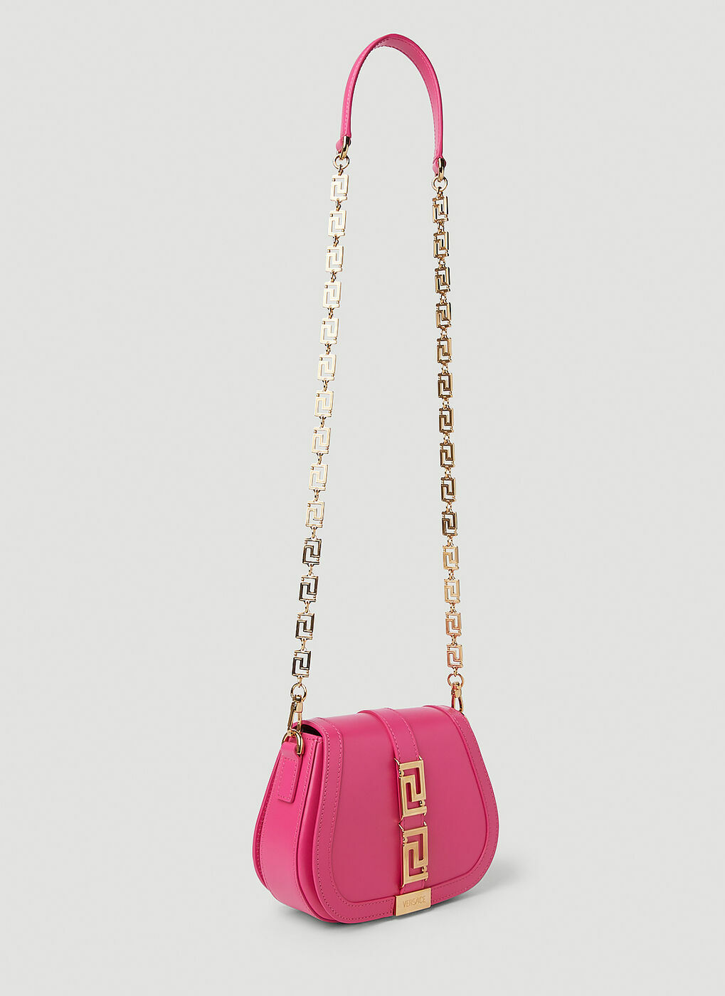 Versace Pink Mini Crystal Greca Goddess Bag