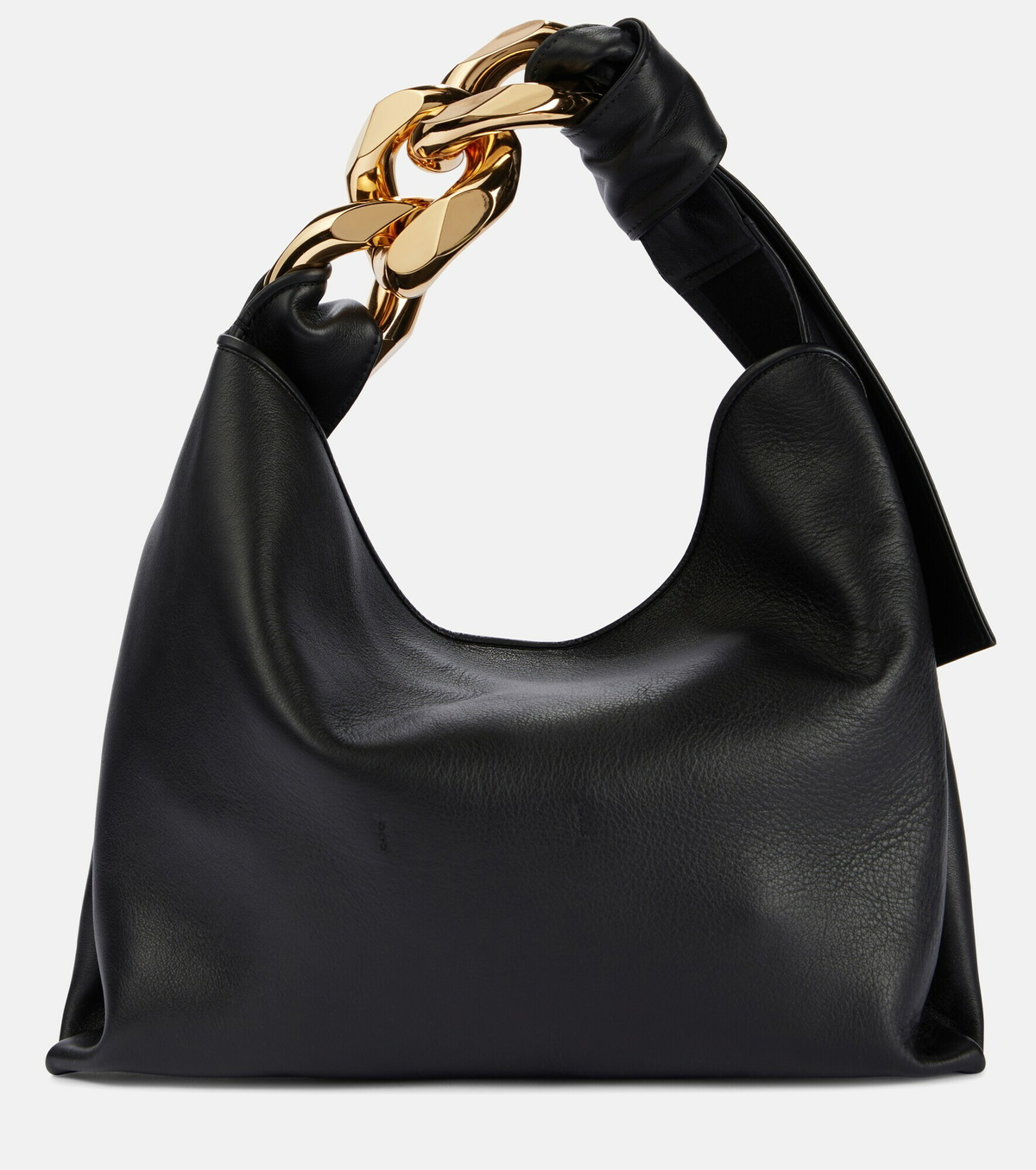 JW ANDERSON Chain-embellished leather-trimmed cotton-canvas bucket bag