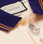 Gucci - Embroidered Stretch-Cotton Piqué Polo Shirt - Multi