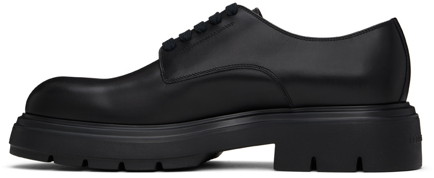 Ferragamo Black Chunky Lace Up Derbys