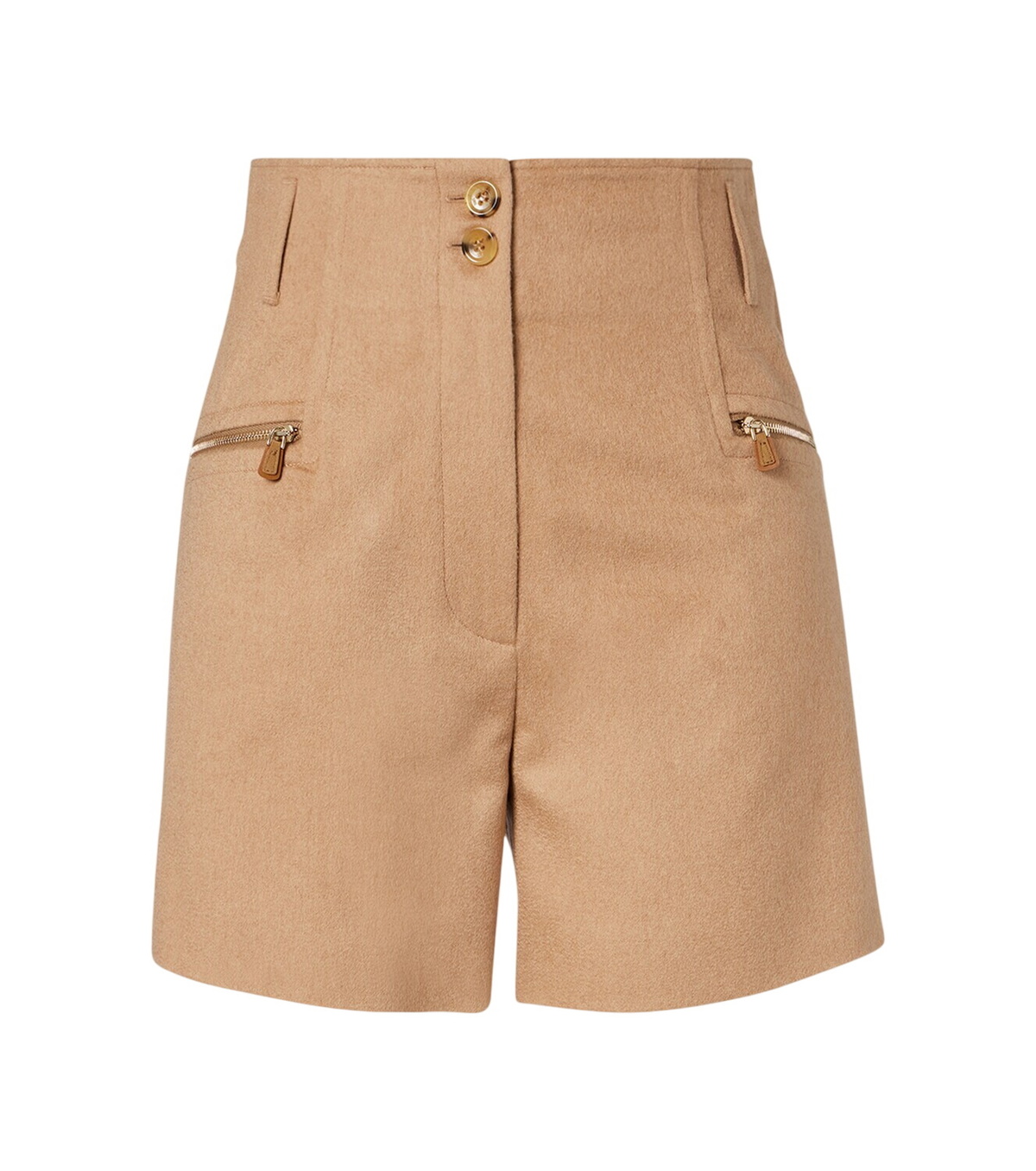 Max Mara Zic high-rise wool-blend canvas shorts Max Mara