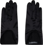 Dolce&Gabbana Black Short Silk Satin Gloves