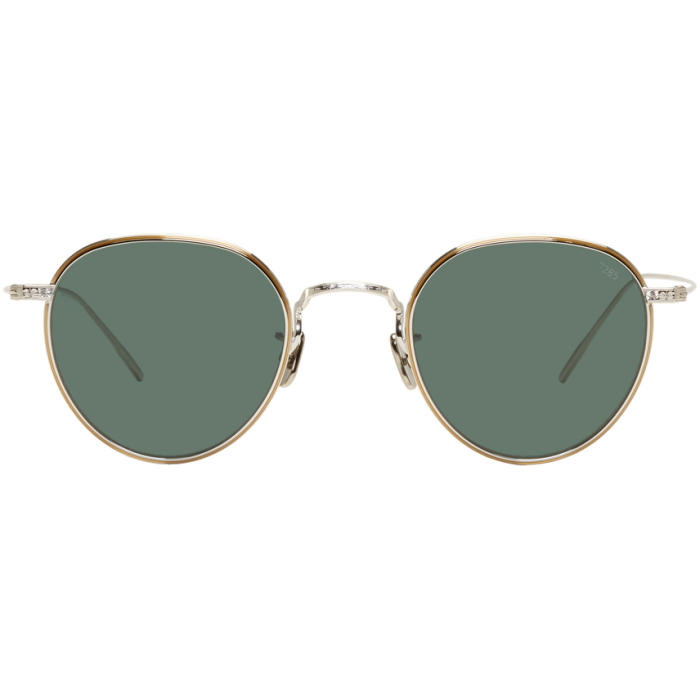 Eyevan 7285 Silver and Green Model 539 Sunglasses Eyevan 7285