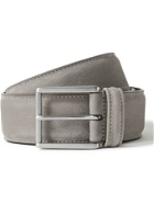 ANDERSON'S - 4cm Suede Belt - Gray