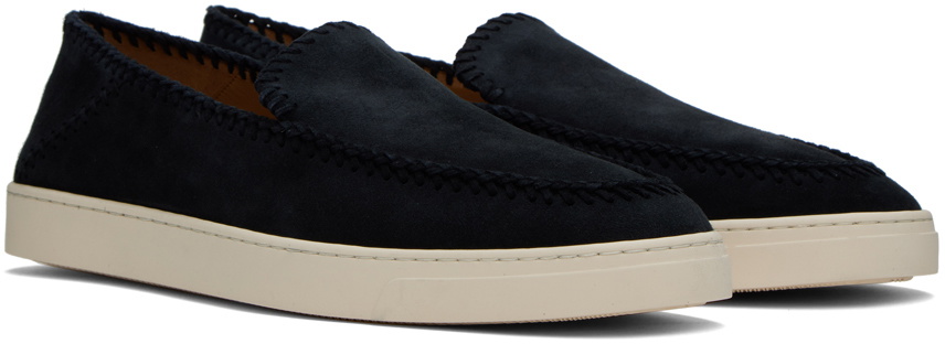 Giorgio Armani Navy Slip-On Sneakers
