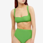 Nanushka Women's Bente High Rise Bikini Bottom in Green
