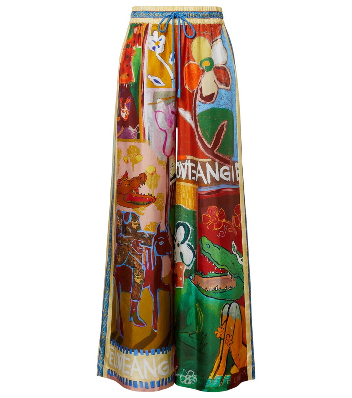Photo: Alémais Mlak printed silk twill wide-leg pants