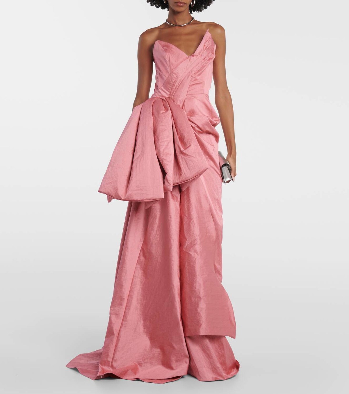 Maticevski Bow-detail Cotton-blend gown Maticevski