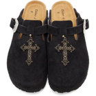 Children of the Discordance Black Custom-Made Cross Slip-On Loafers