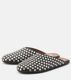 Alaïa Crystal-embellished leather mules