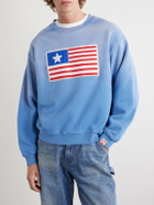 Cherry Los Angeles - Embroidered Cotton-Jersey Sweater - Blue